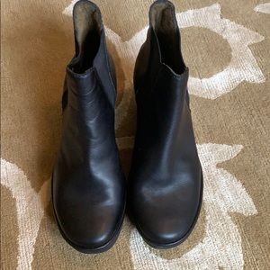 Fly London Black Leather Booties